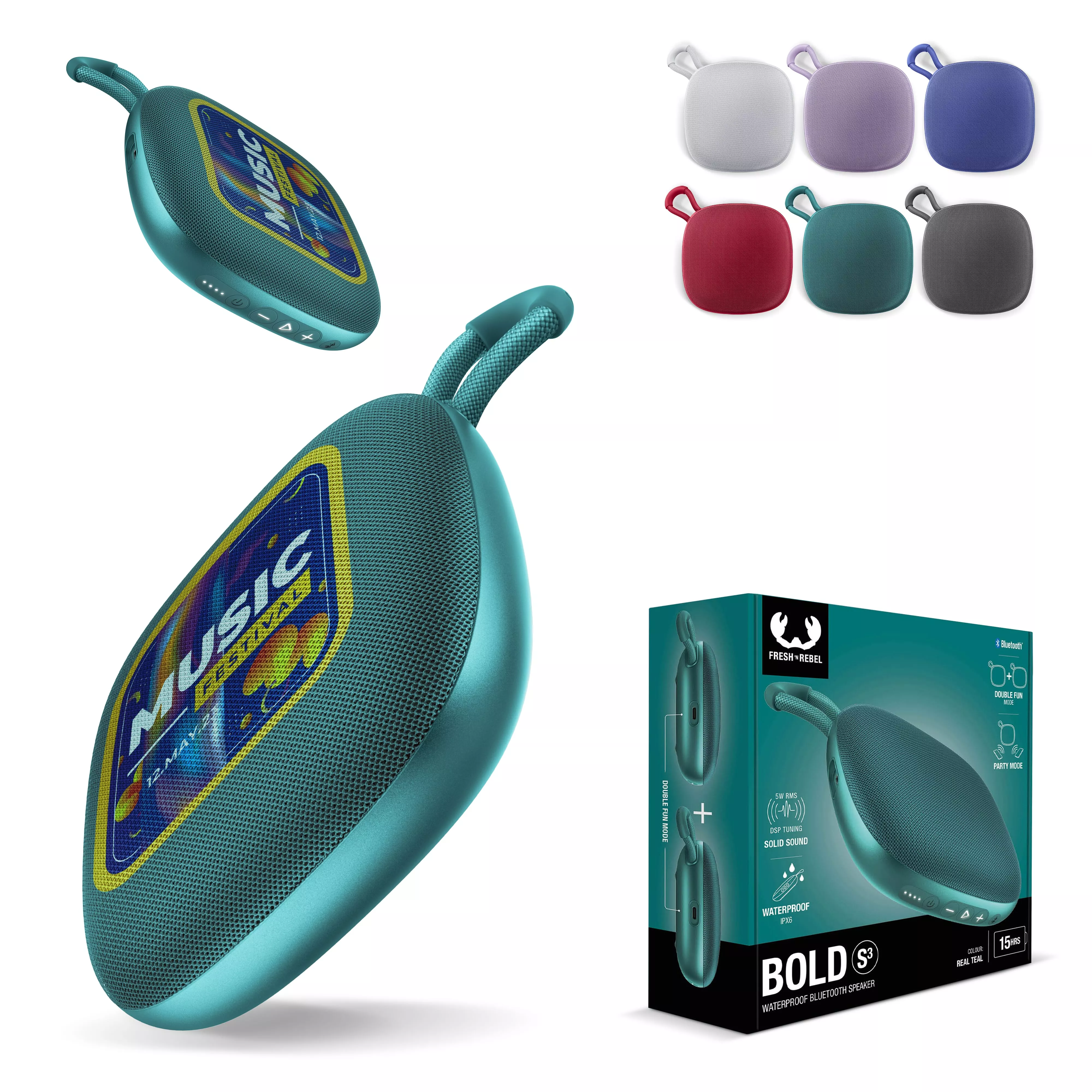 Fresh n Rebel Bold S3 Waterbestendige Bluetooth Speaker