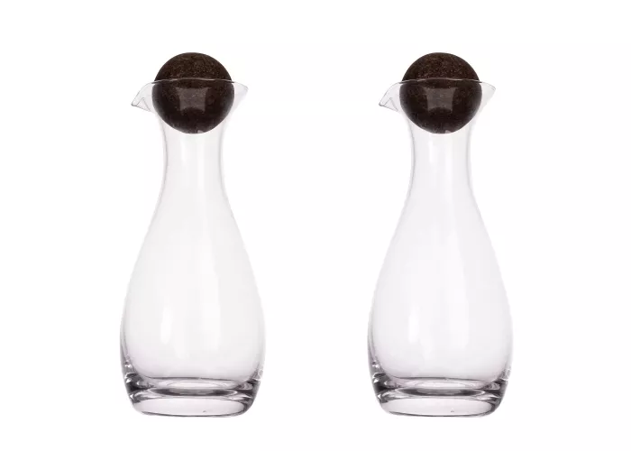 Sagaform Nature karaf olie/azijn met kurkstoppers 2 st. 300ml