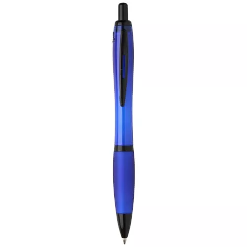 Nash balpen van gerecycled plastic met zwarte rand (zwarte inkt)