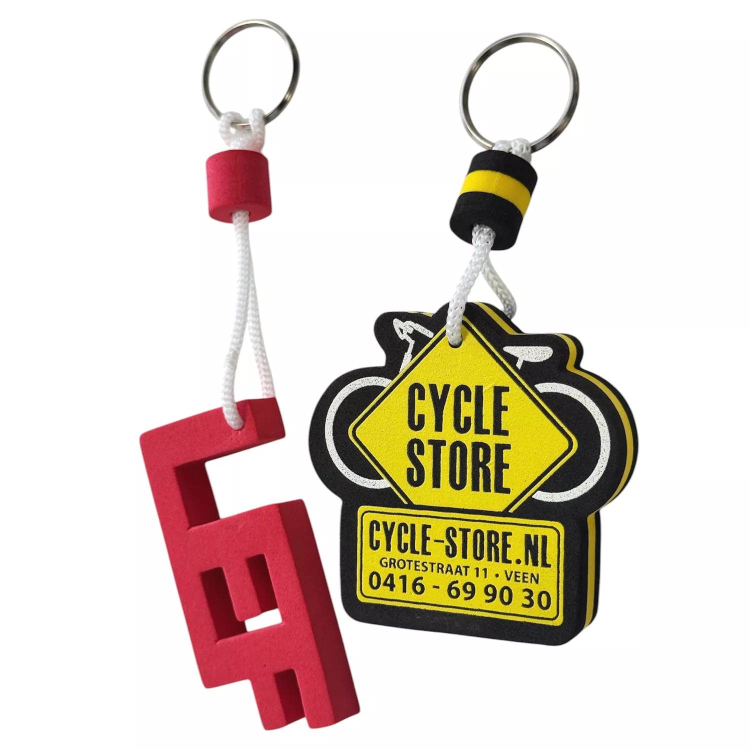 Drijvende sleutelhangers EVA foam (custom made)