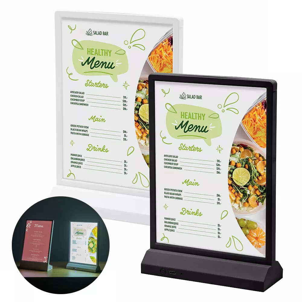 T Stand LED - Verlichte Tafelstandaard