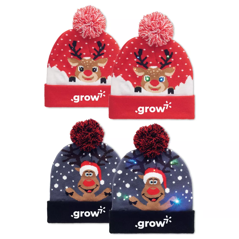 SHIMAS LIGHT Gebreide kerstmuts LED