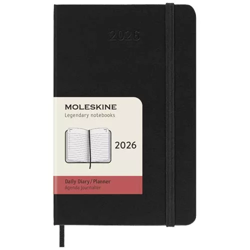 Moleskine hardback pocket dag-agenda voor 12 maanden