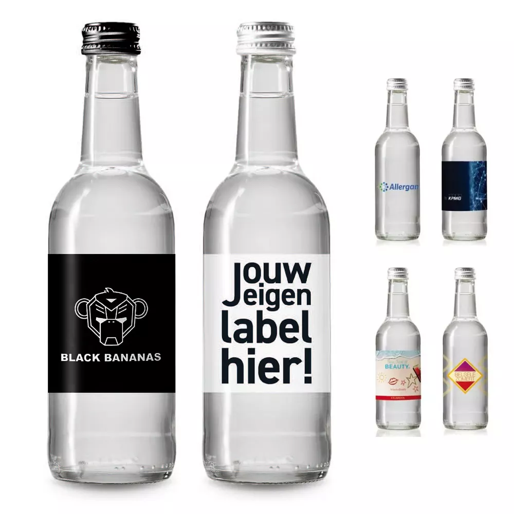 Glazen fles mineraalwater (330 ml)