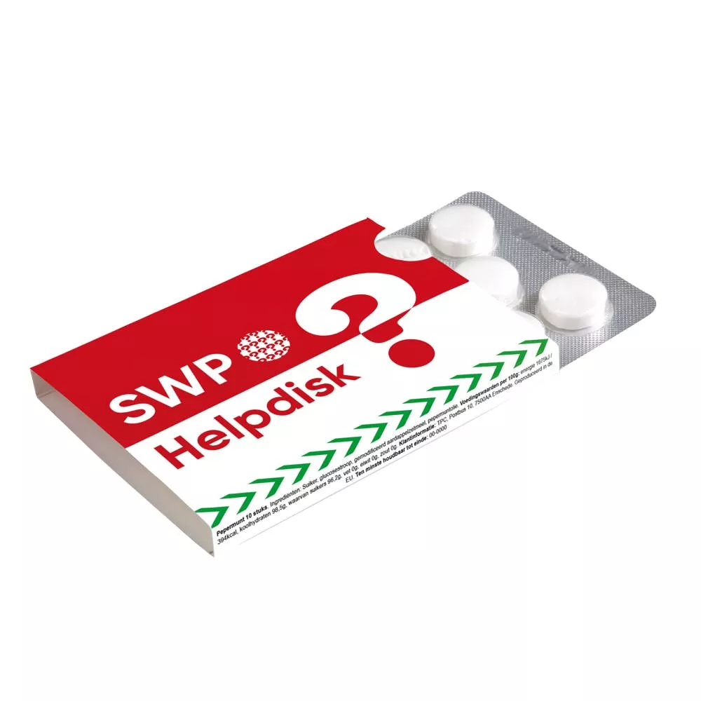 Sleeve en blister met 10 KING mints