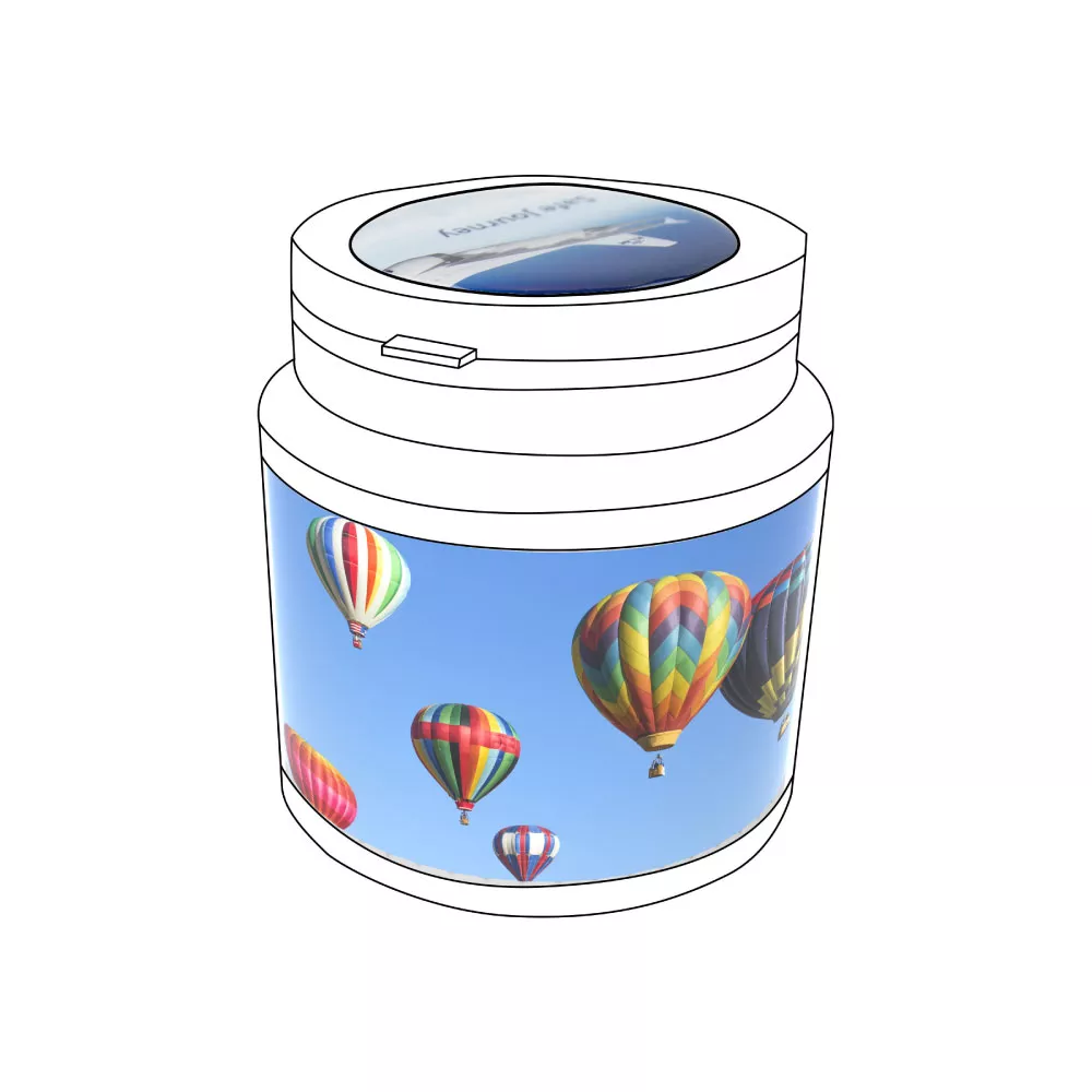 Deksel + label rondom