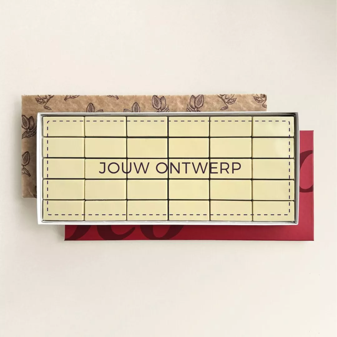 Chocolade Wenskaart 30 XL blokjes