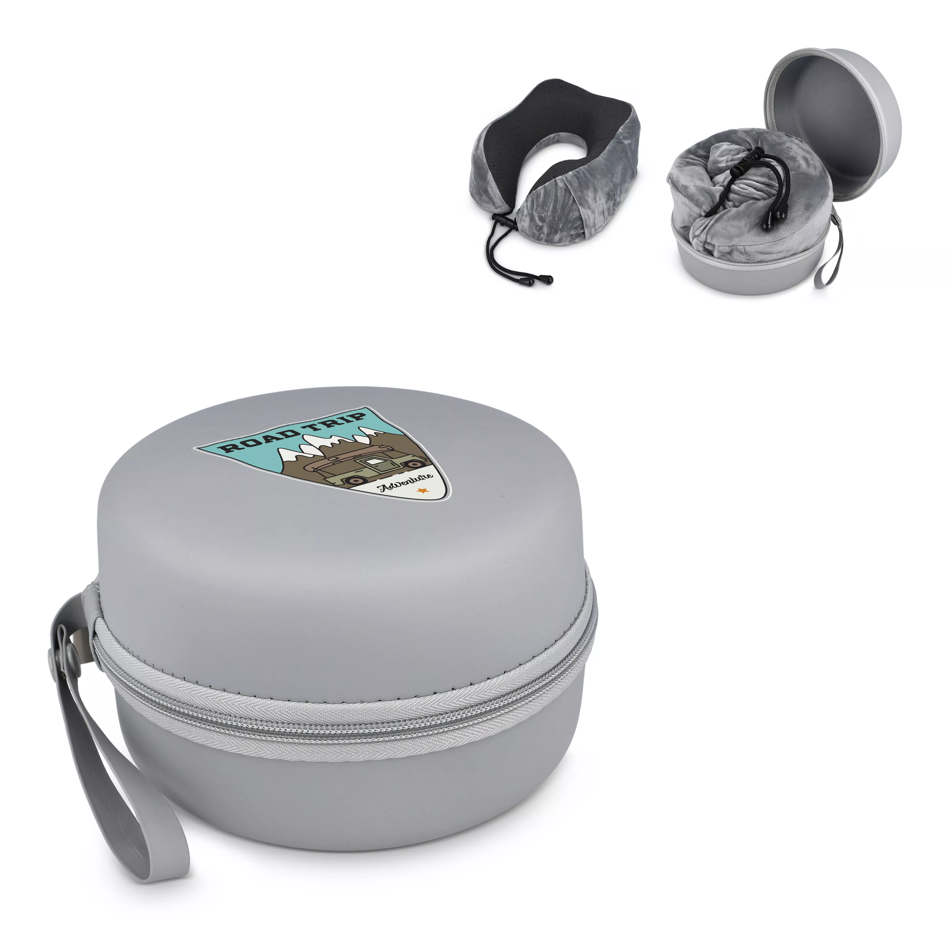 Gecontourde memory foam reiskussen met EVA-case