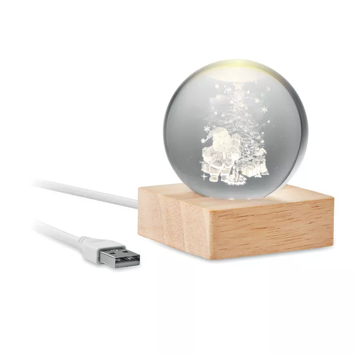 SANTA LIGHT Kerst LED glas bol