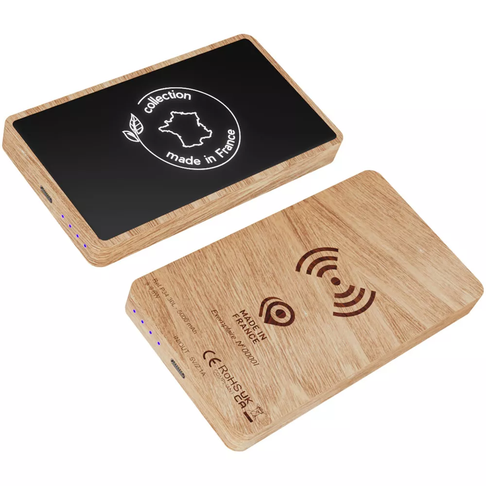 SCX.design P34 houten draadloze powerbank van 5000 mAh 