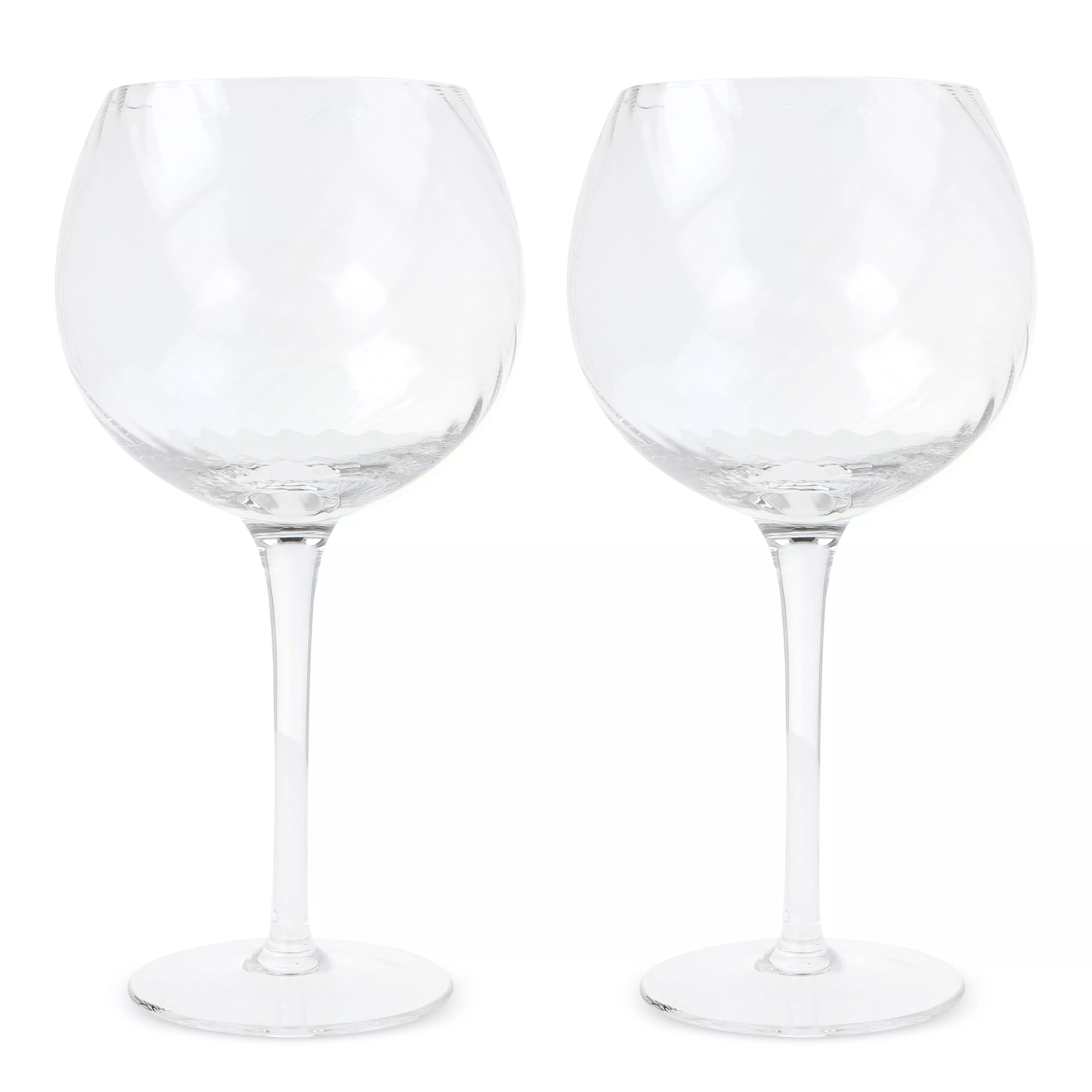 Byon Opacity set van 2 wijnglazen met stijlvol glaspatroon 470ml