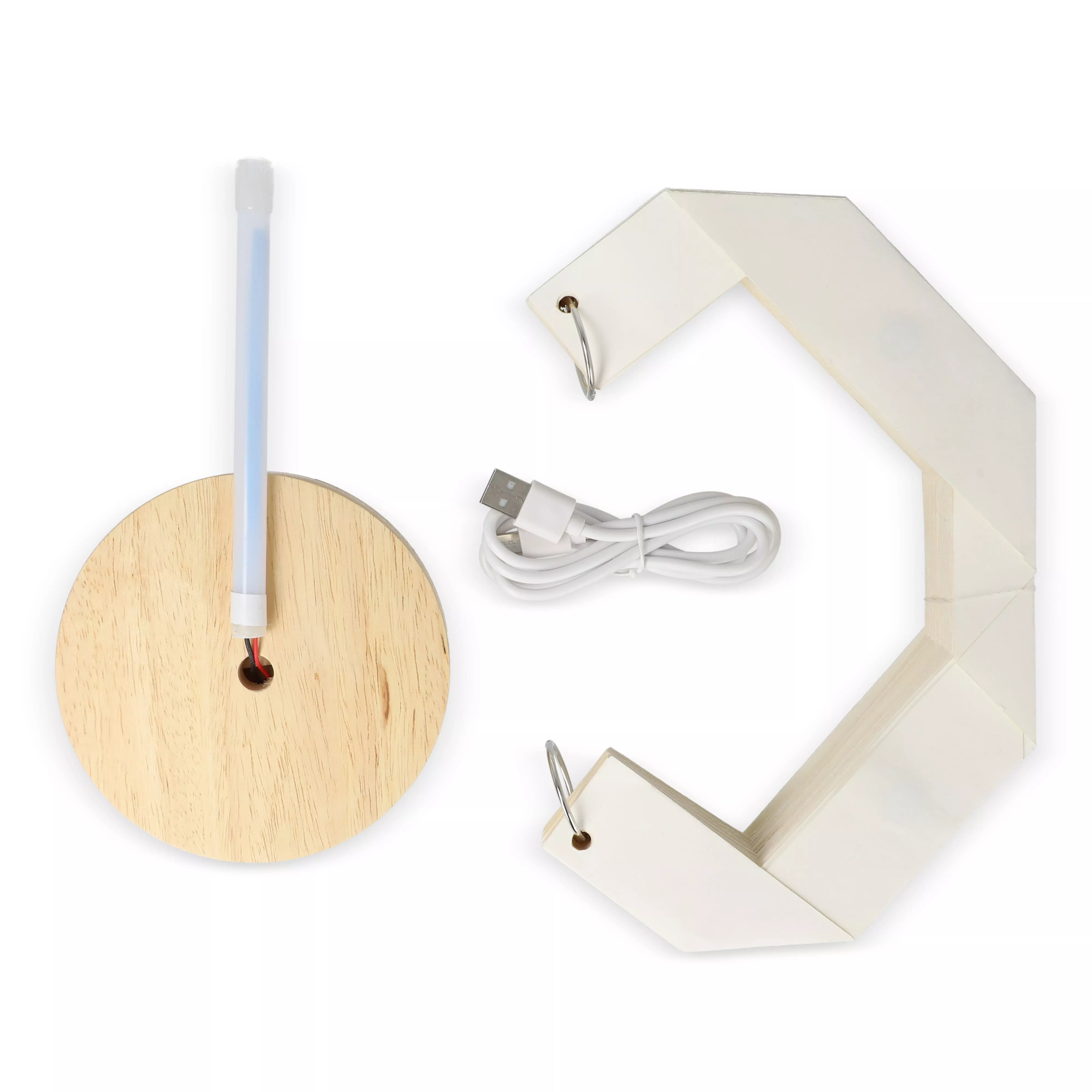 Coollux opvouwbare Origami-geïnspireerde papieren LED-lamp Luna 25cm