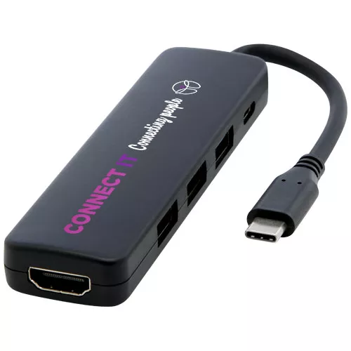 Loop RCS gerecyclede plastic multimedia-adapter USB 2.0-3.0 met HDMI-poort