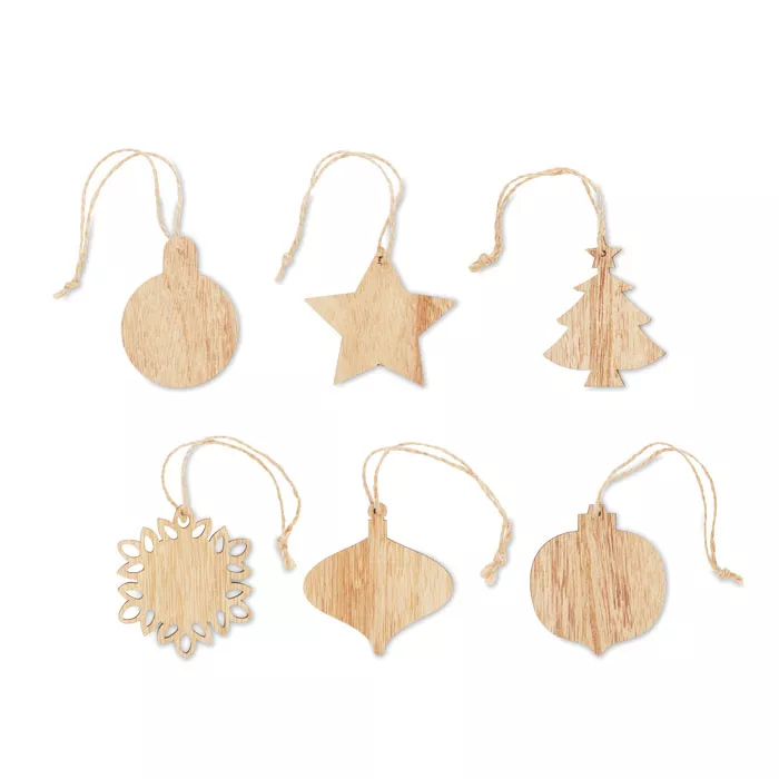 CHRISET Houten kerstversiering set