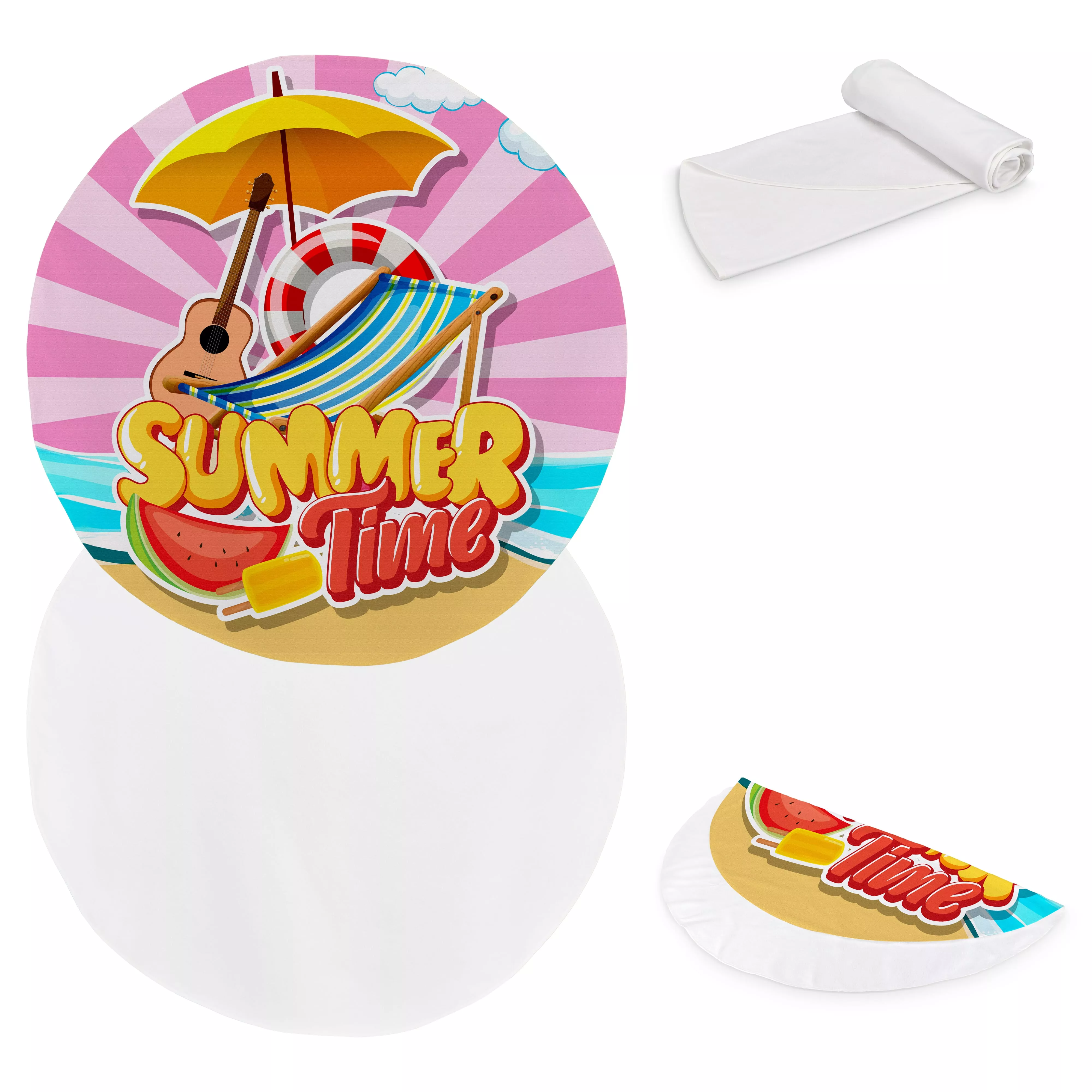 Dubbelzijdig rond standlaken Ø 150cm 350g/m²  sublimatie