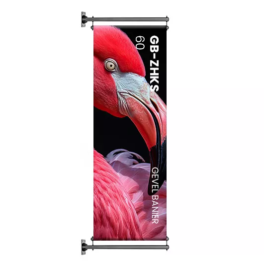 Zwarte Gevel Banier Haaks 60 cm