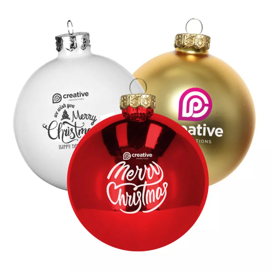 Astra Glazen Kerstballen 6 cm bedrukken