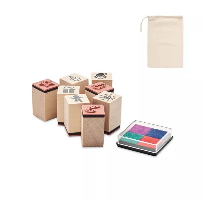 STAMPIE 8 houten kerststempelset