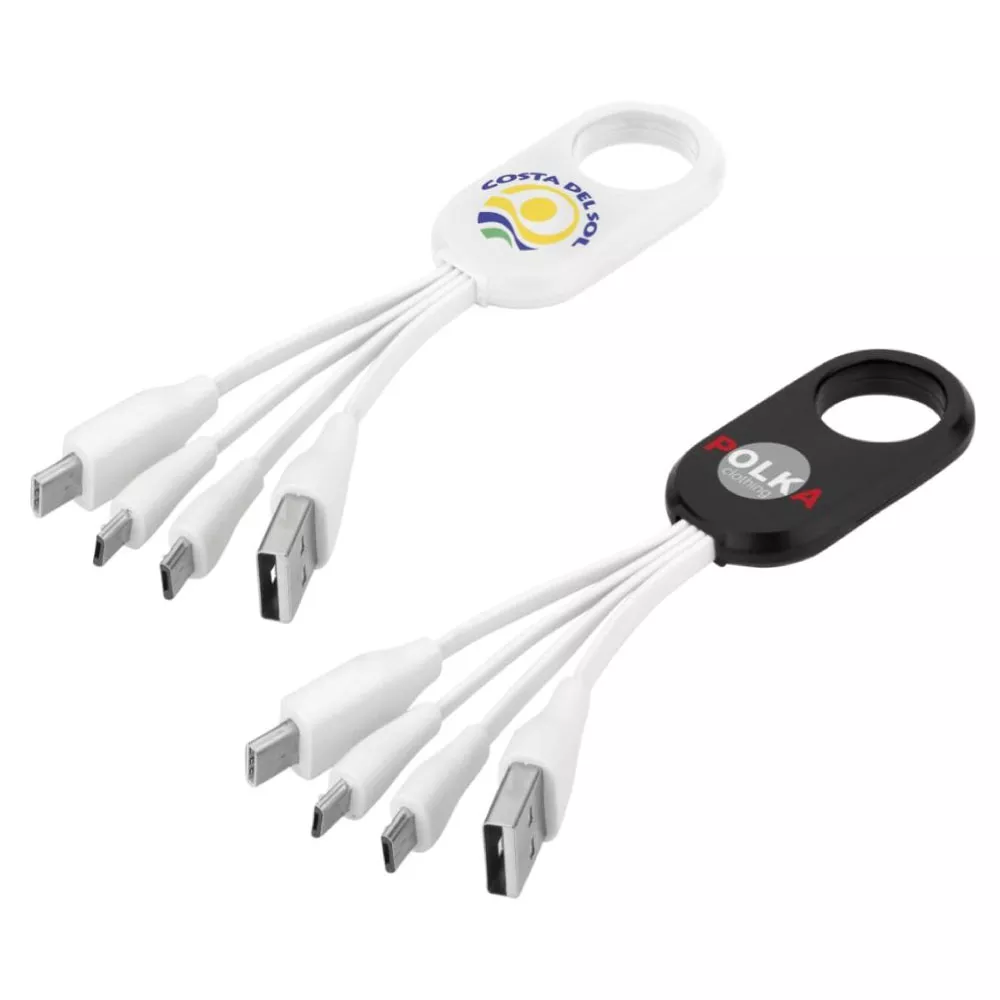 Troup 4-in-1 oplaadkabel met clip van type C