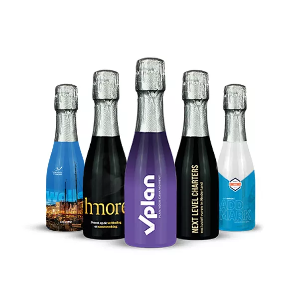 Cava fles rondom bedrukken (200 ml)