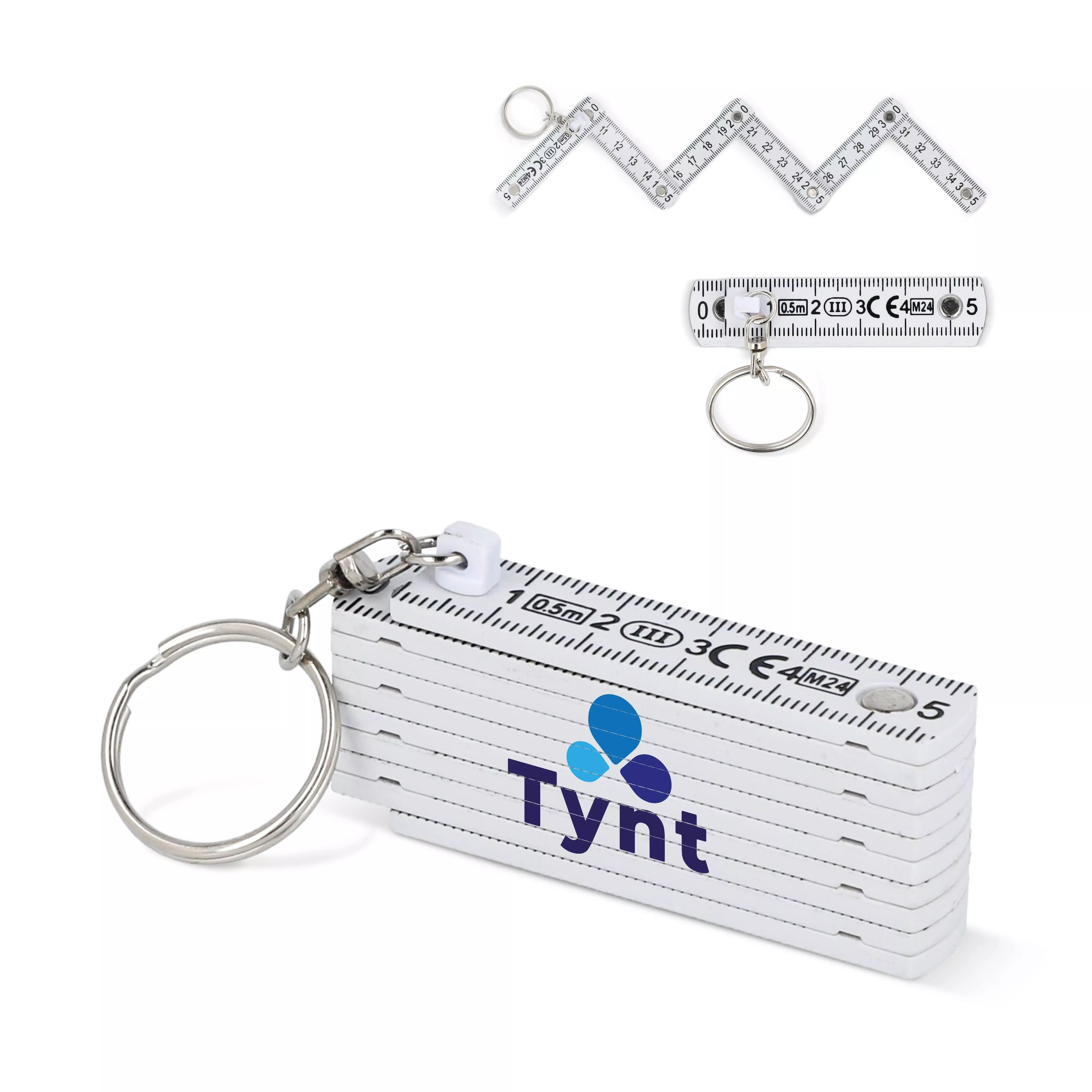Gekalibreerde duimstok sleutelhanger 0,5m