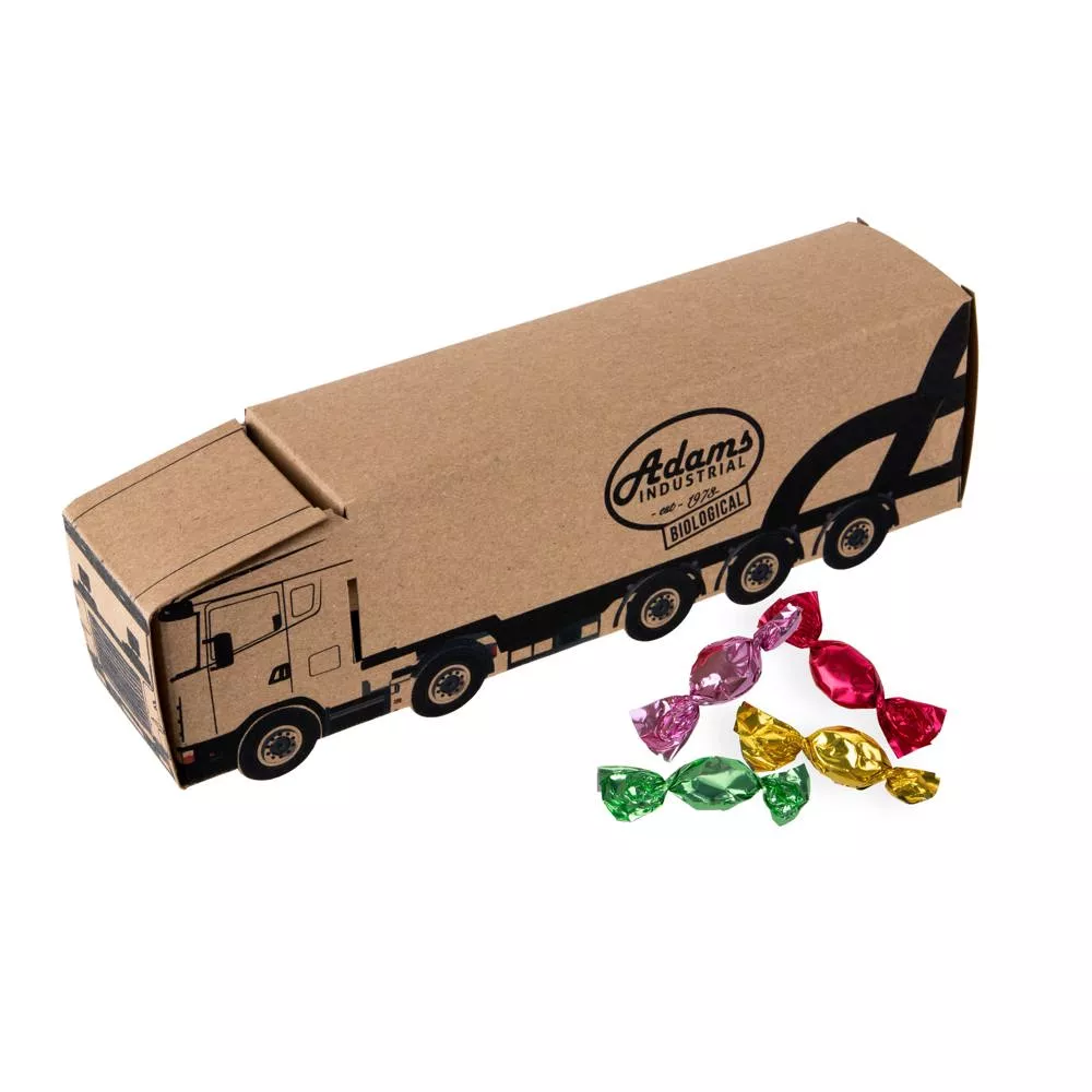 Truck van Kraft papier met metallic sweets