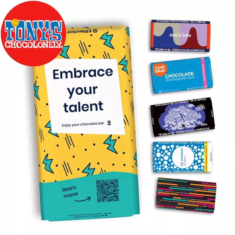 Tony's Chocolonely grote chocoladerepen bedrukken