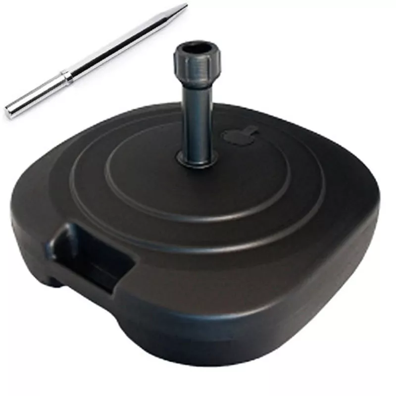 Parasolvoet met wielen voor beachflags