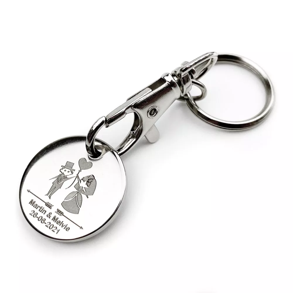 Bruiloft Winkelwagenmuntjes Graveren