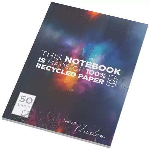 Novella Austen A5 gerecycled notitieboek met zachte cover, 50 vellen