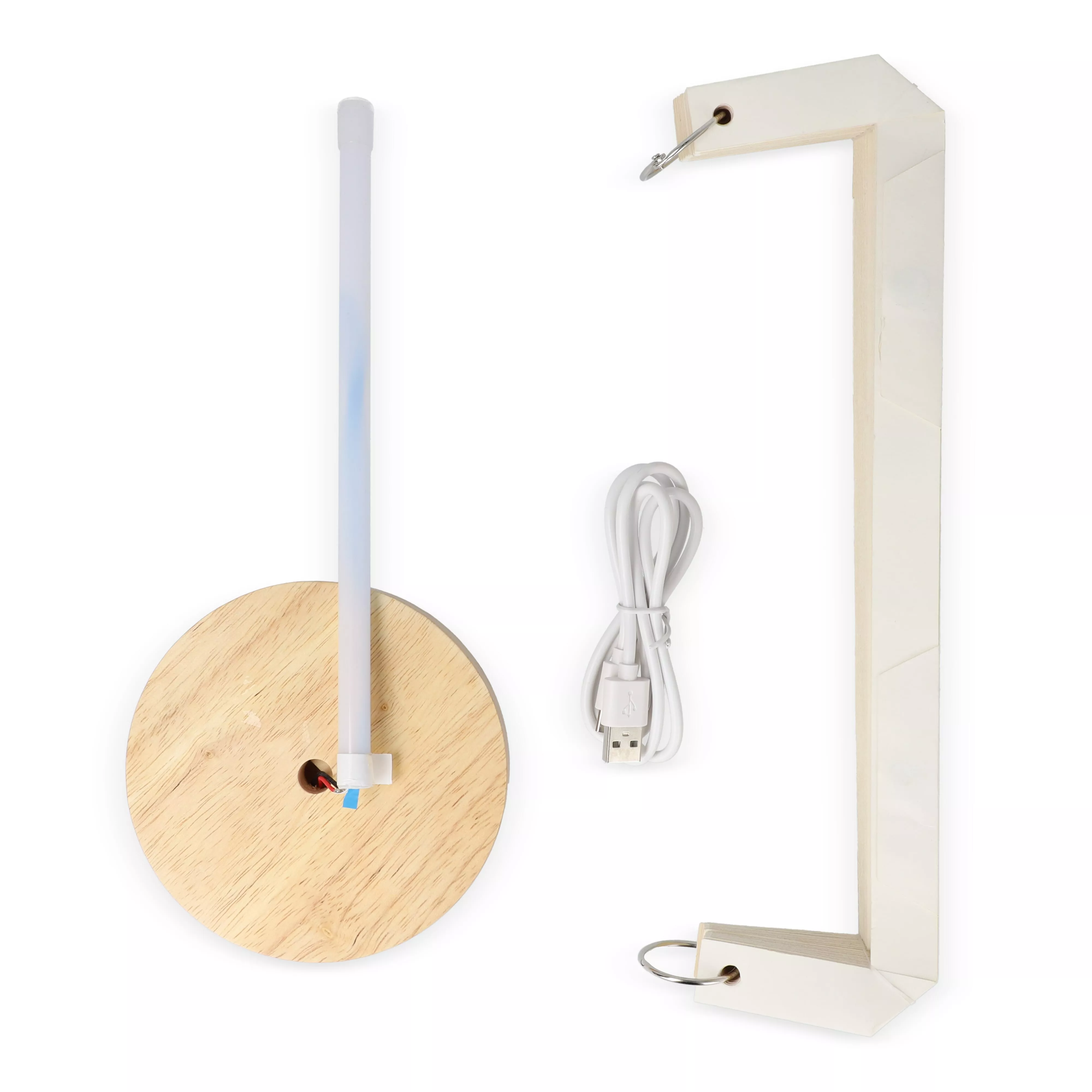 Coollux vouwbare papieren  LED lamp Aurora Tall op houten voet, 32cm