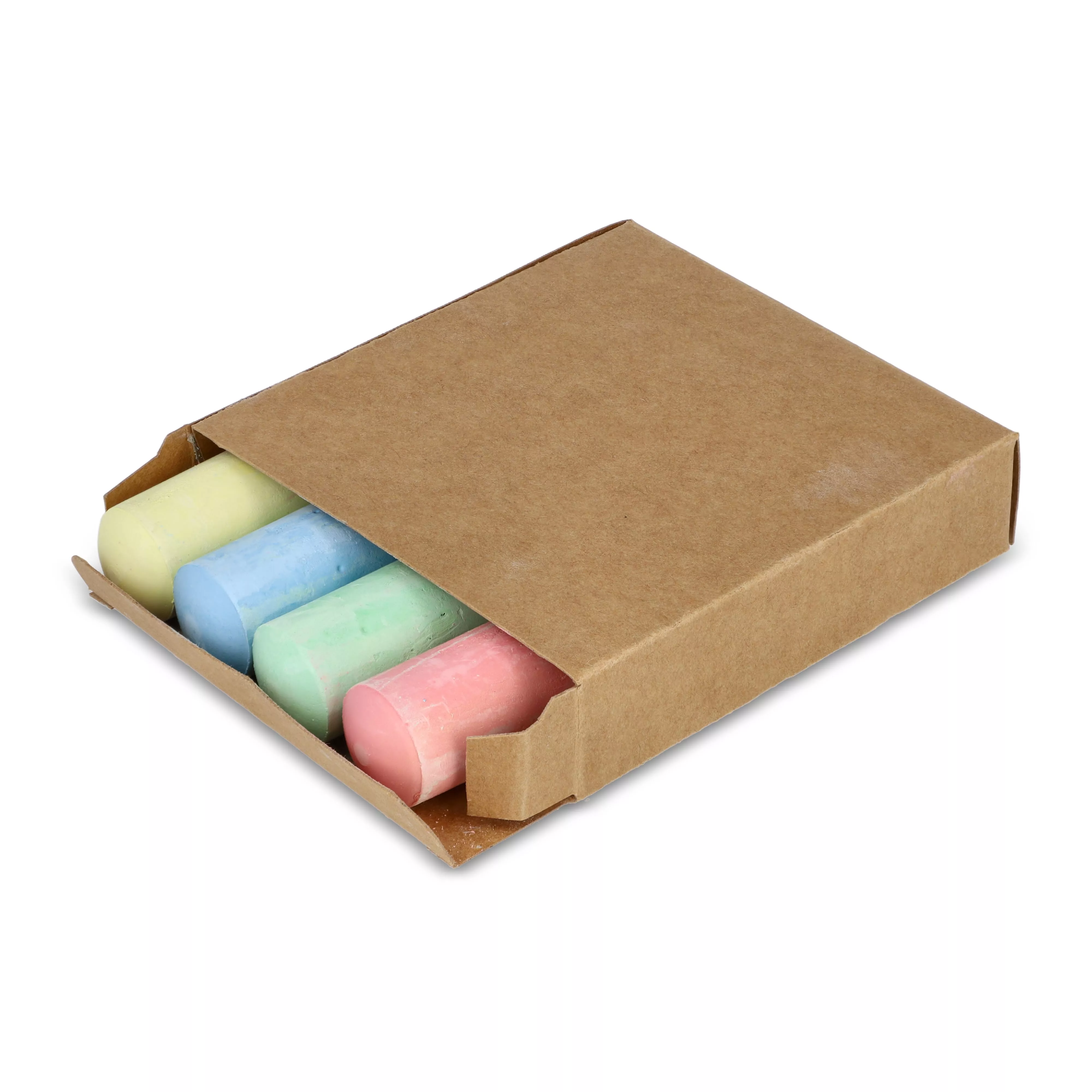 Straatkrijt in kraftdoos