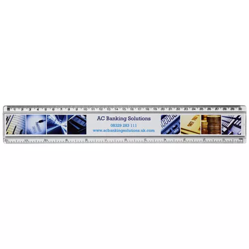 Ellison 30 cm kunststof liniaal met papieren inlay