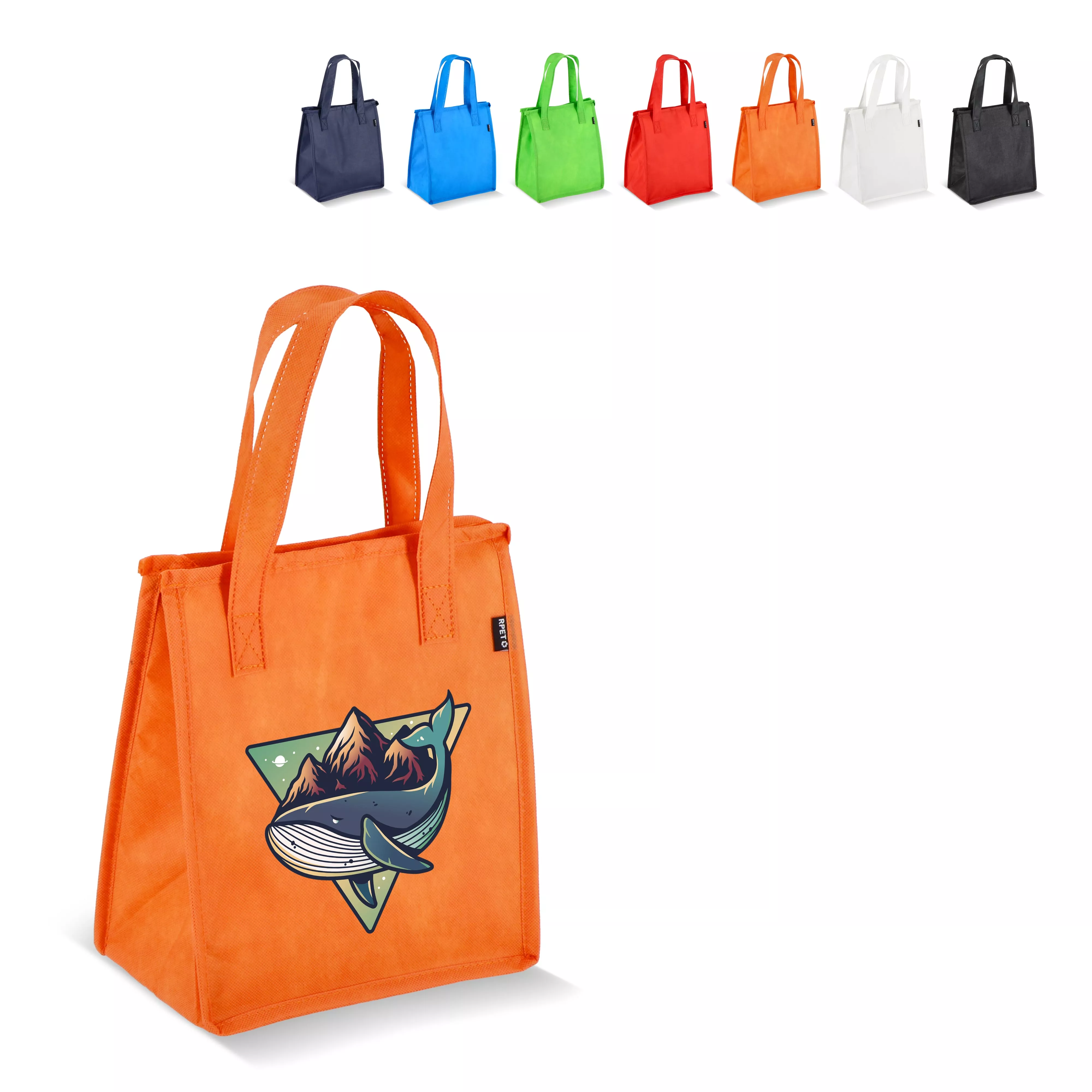 R-PET koeltas, non-woven, 23 x 15 x 27,5 cm, 75 g/m²