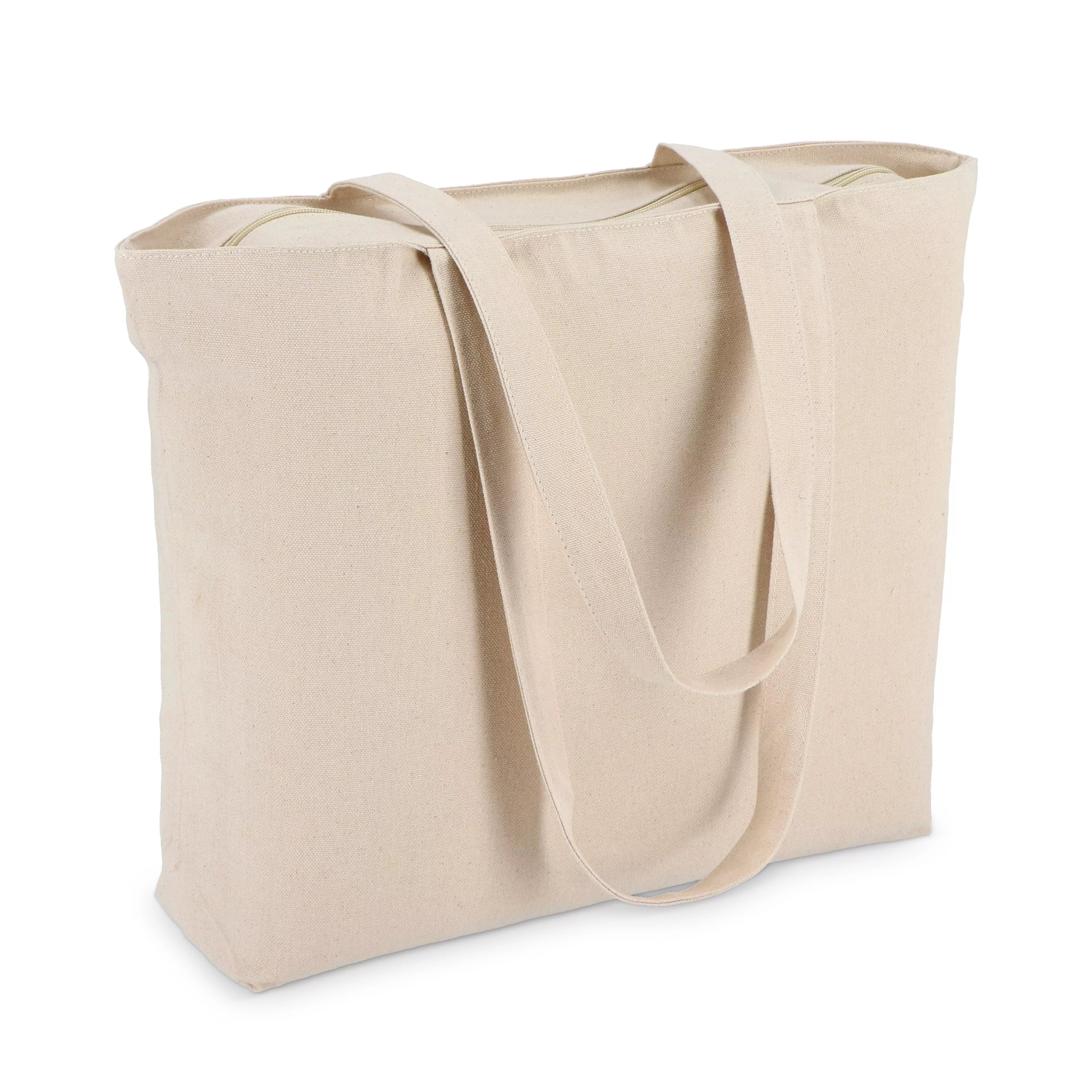 Katoen Tote met rits OEKO-TEX® 47 x 11 x 35cm 320g/m²