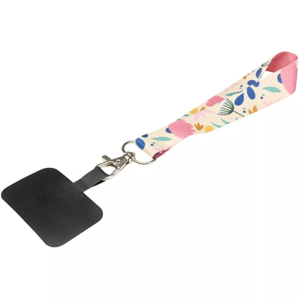 Gaby RPET sublimatie mini lanyard met telefoonhouder