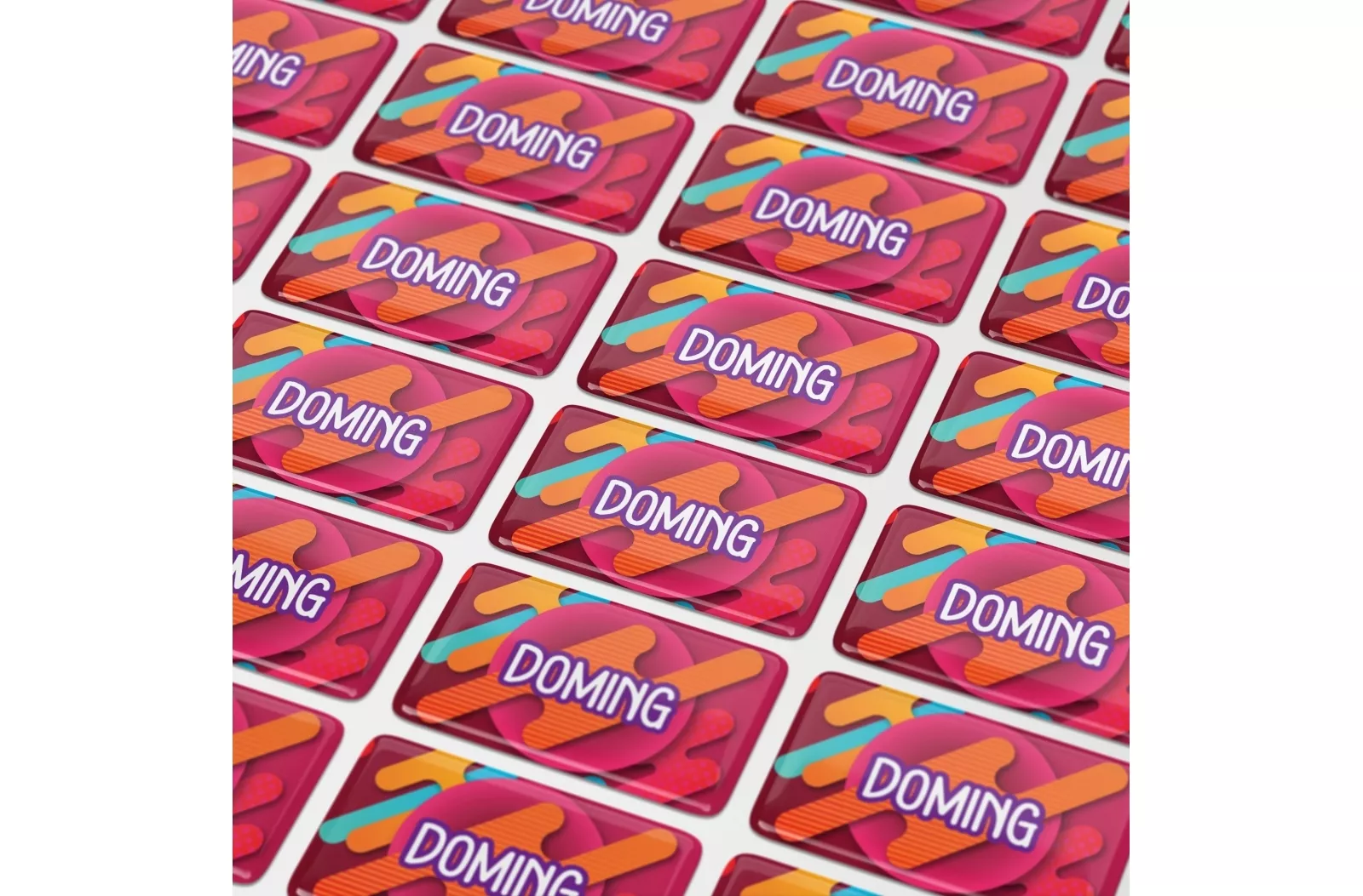 Doming Stickers Rechthoek 20x10 mm