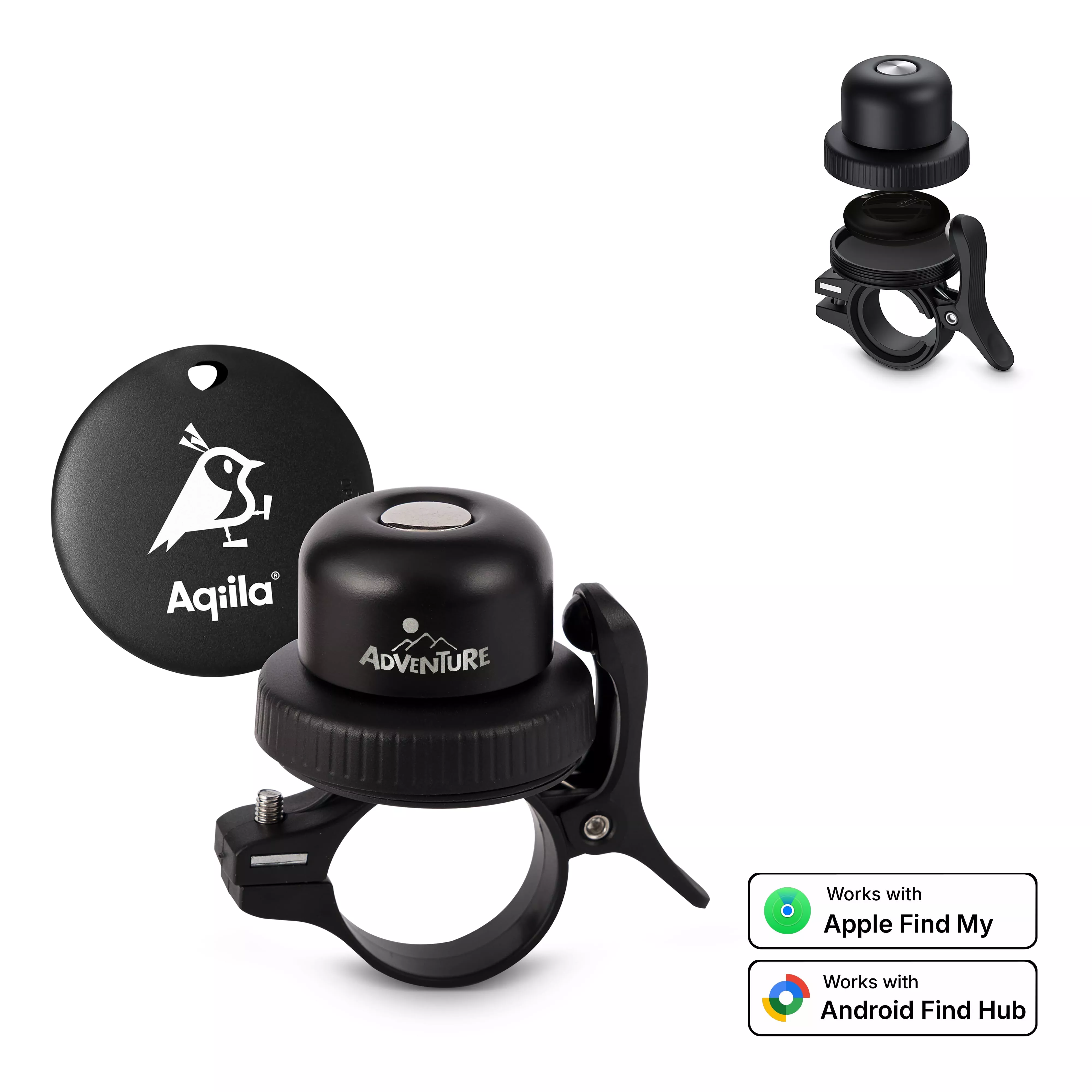 Aqiila Tagbird Waterdichte Tracker met Fietsbel