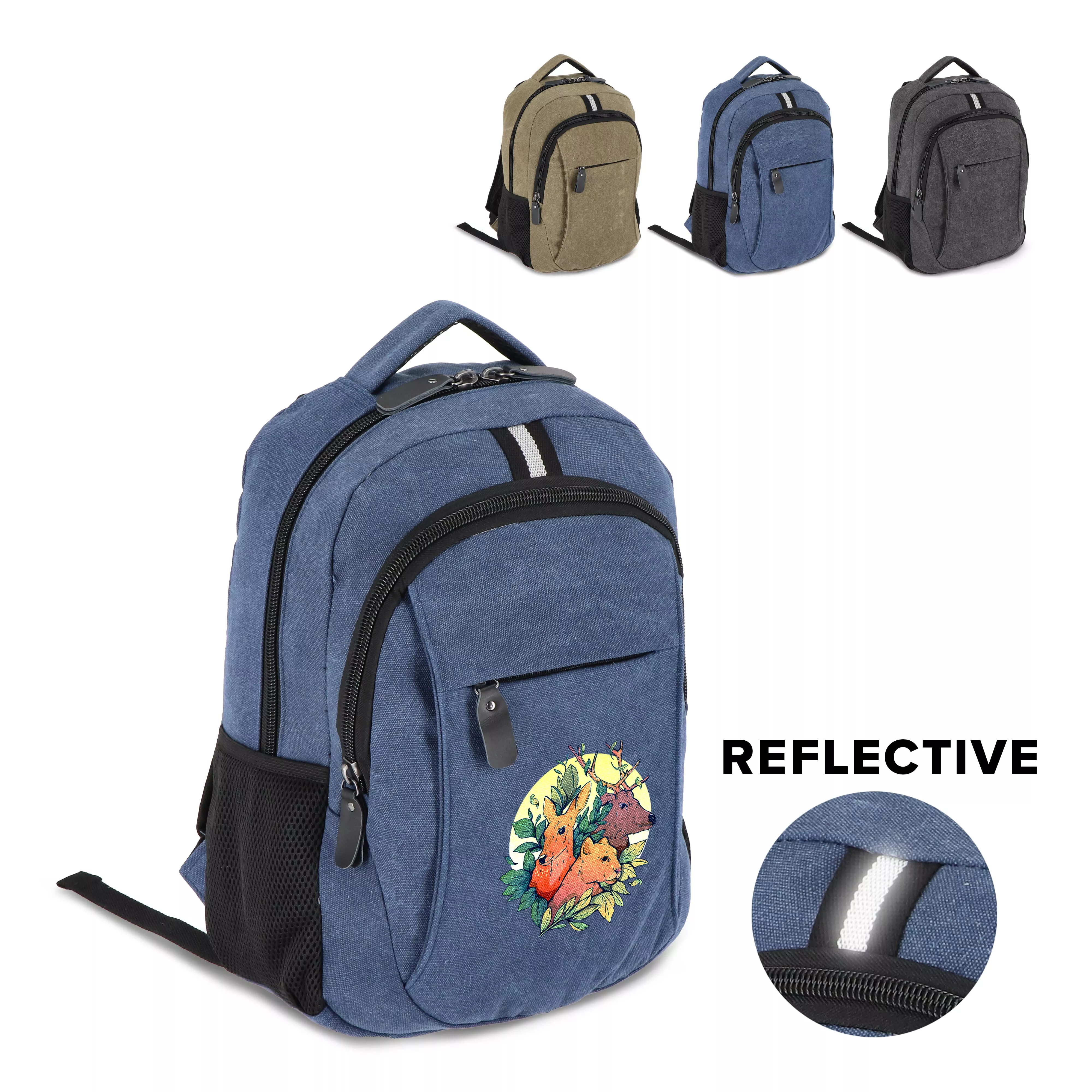 Gerecycled katoenen canvas rugzak Harper