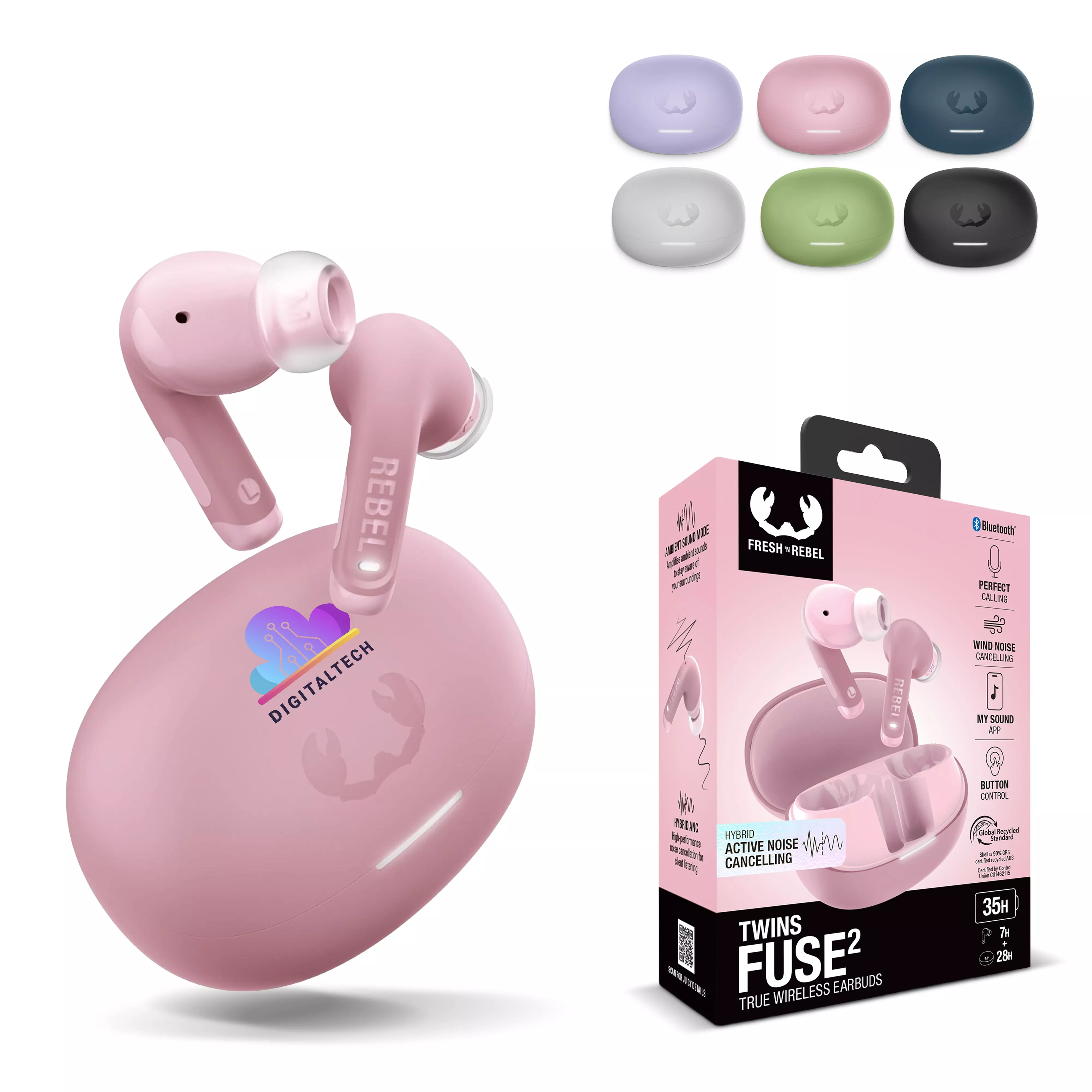 Fresh 'n Rebel Twins Fuse 2 ANC In-ear Oordopjes