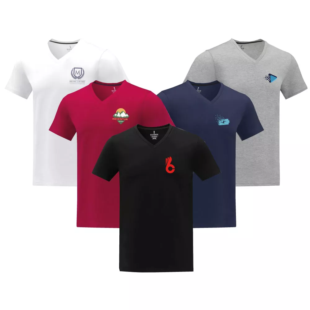 Somoto Heren T-shirt met V-hals en korte mouwen