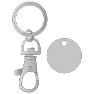 Met karabijnhaak + splitring