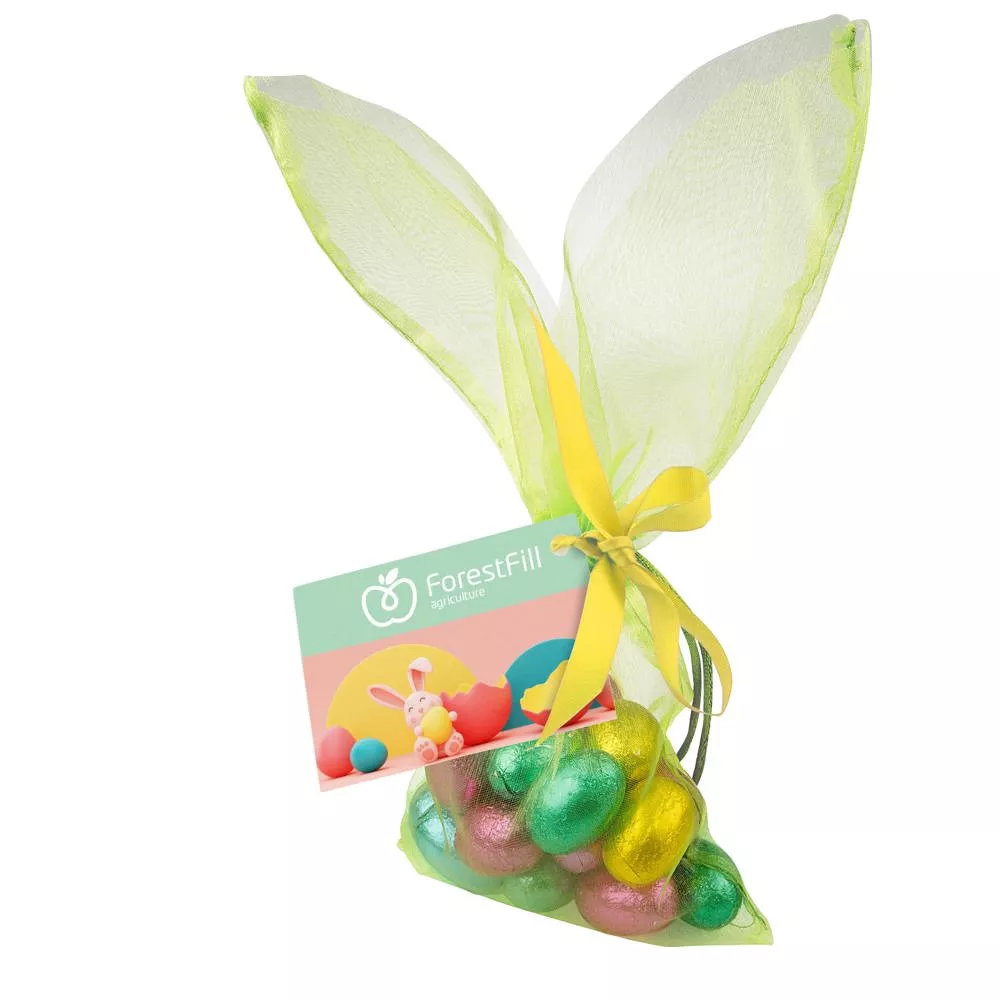 Organza Paashaas zakje groen