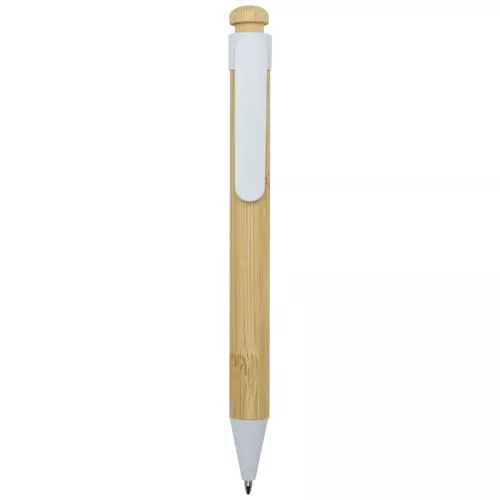 Rattan balpen van bamboe en gerecycled plastic (zwarte inkt)