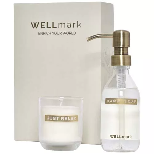 Wellmark Discovery set van 250 ml handzeepdispenser en 150 g geurkaars