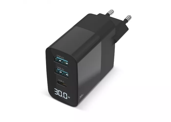Sitecom CH-1001 30W GaN Power Delivery Wall Charger with LED display
