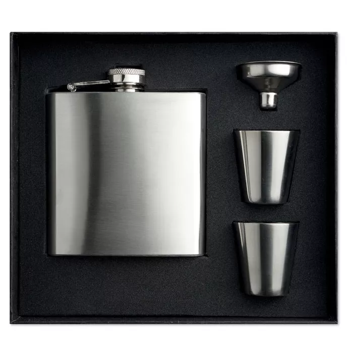 SLIMMY FLASK SET Heupfles met bekertjes