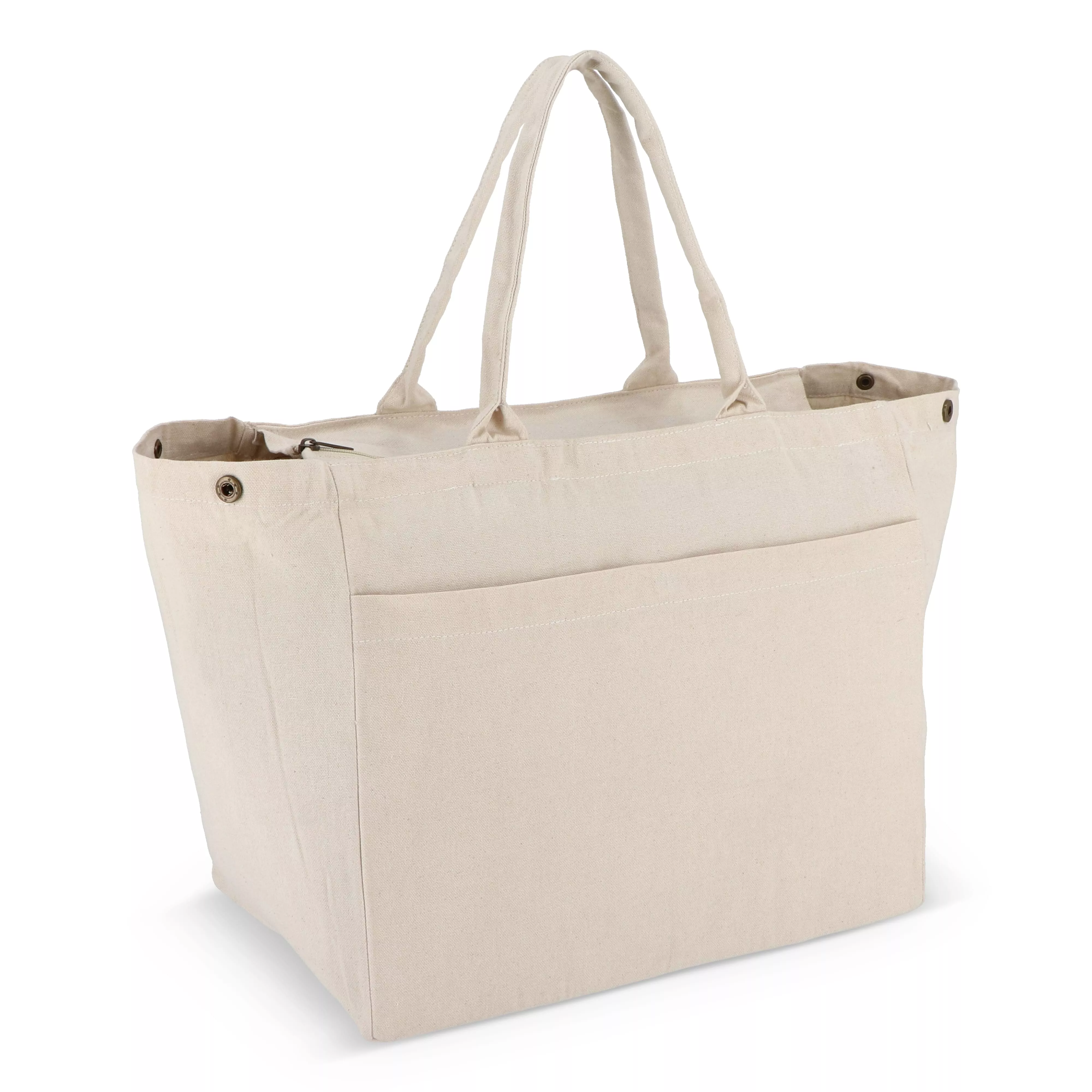 Katoen Tote met rits OEKO-TEX® 39 x 24 x 34cm 320g/m²