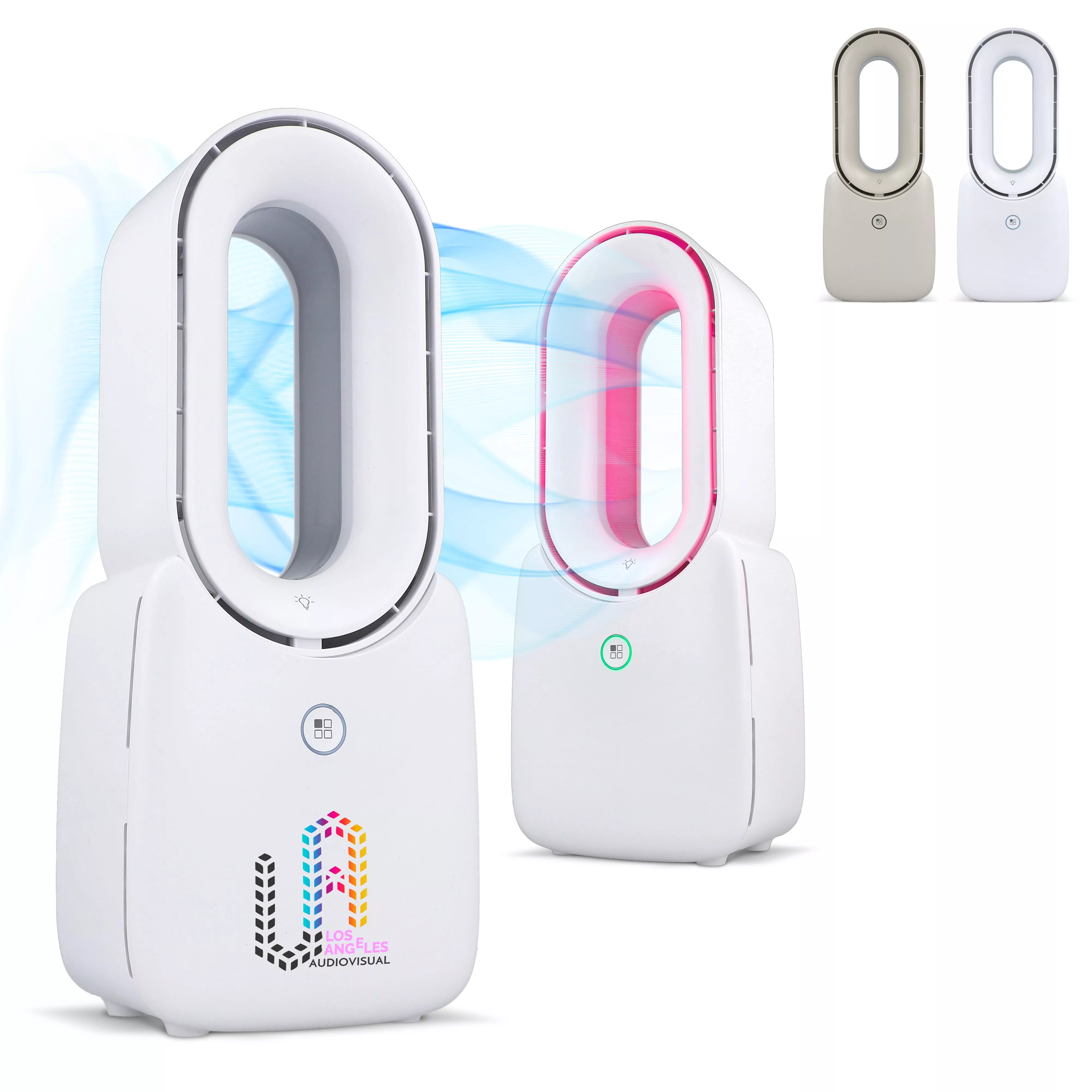 inSide Out Bladeless Soft Wind Fan Brislux met LED-verlichting