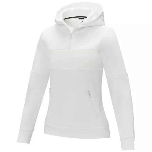 Sayan anorak dames sweater met halve rits en capuchon